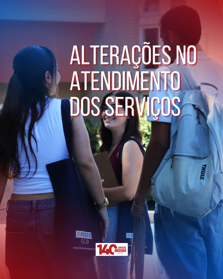 Alterações no atendimento dos serviços