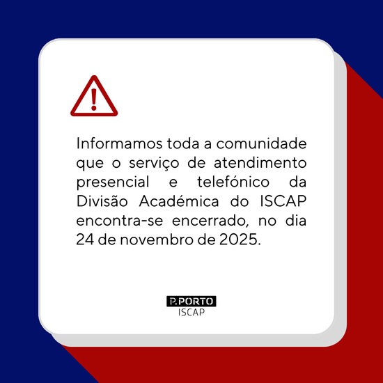 Atendimento Divisão Académica encerrado no dia 24 de novembro de 2025