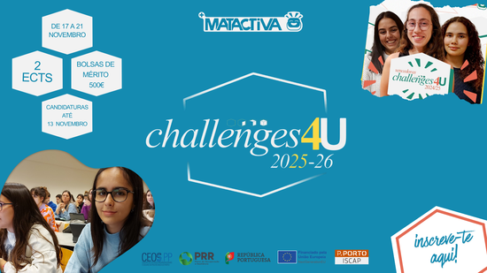 Candidaturas abertas para o curso de formação “Challenges4U”