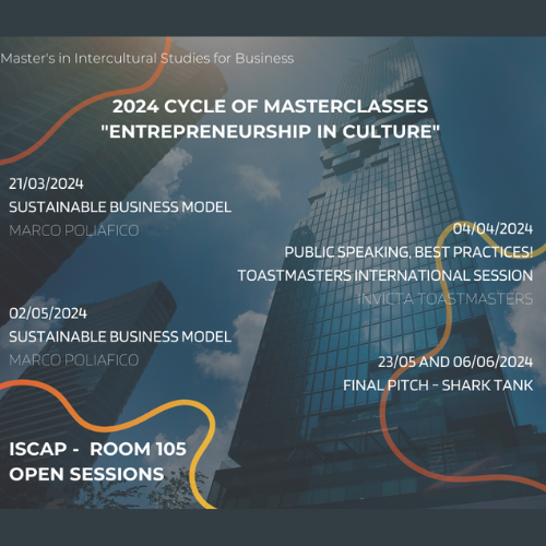 Ciclo de Masterclasses “Entrepreneurship in Culture" - Mestrado em Intercultural Studies for Business