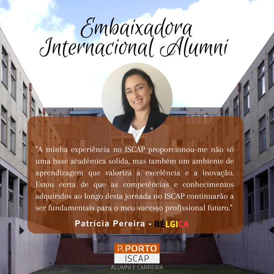 Embaixadora Internacional Alumni | Bélgica | Patrícia Pereira