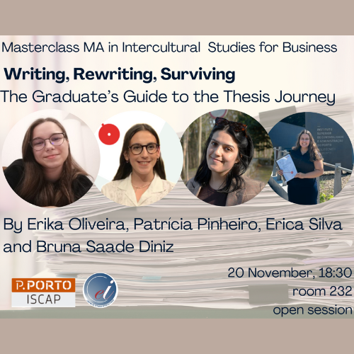 Masterclass “Writing, Rewriting, Surviving: The Graduate’s Guide to the Thesis Journey”