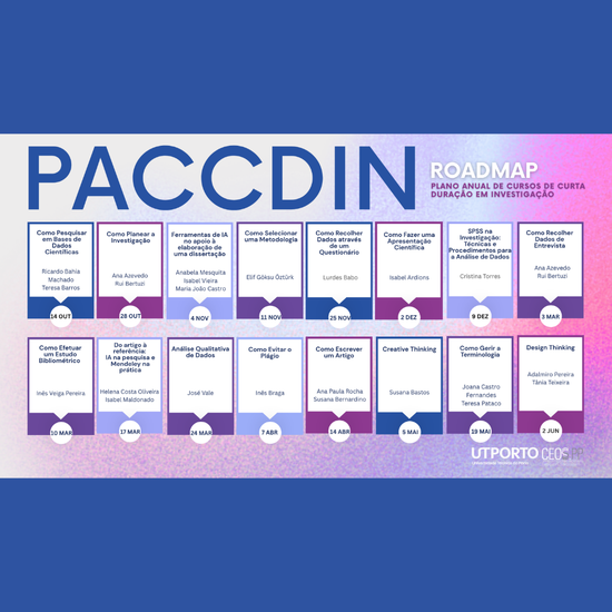 PACCDIN - Plano Anual de Cursos de Curta Duração em Investigação | 4ª Edição