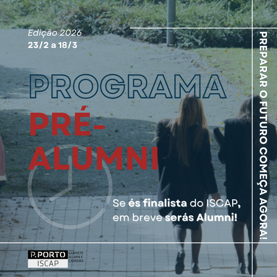 Programa Pré-Alumni ISCAP | Edição de 2026