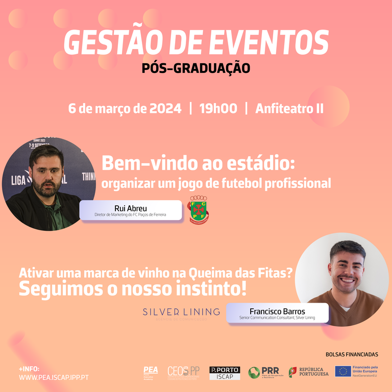 Seminário da Pós-Graduação em Gestão de Eventos — ISCAP | P.PORTO