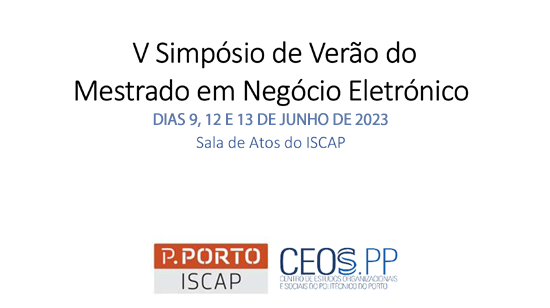 V Simpósio de Verão do Mestrado em Negócio Eletrónico