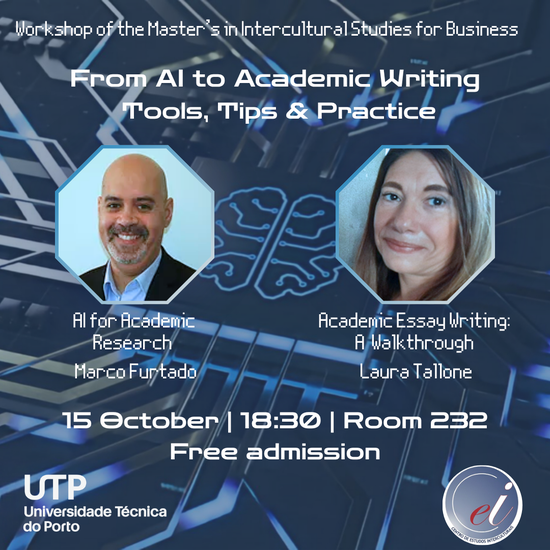 Workshop "From AI to Academic Writing: Tools, Tips & Practice", MA in Intercultural Studies for Business